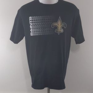 NO Saints NFL team apparel graphic t-shirt black L
